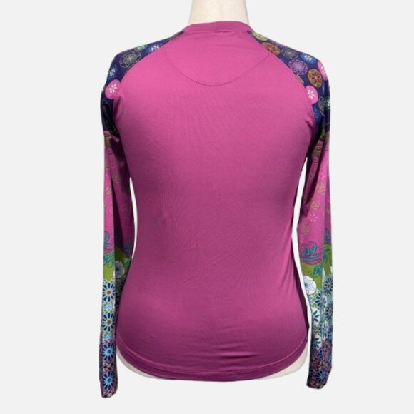 The North Face Rashguard Vapor Wick Printed Baselayer Floral Mosaic Sleeve SZ L - Picture 4 of 13